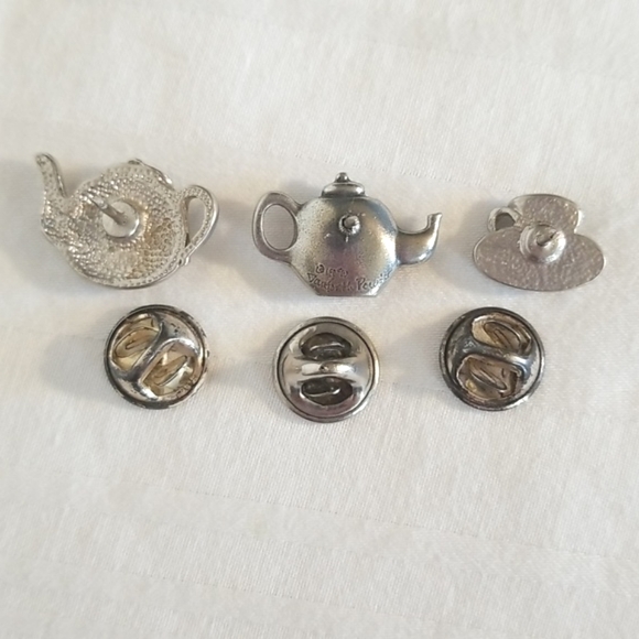 Danforth Pewter Tea Pot Cup 1990 Pin Lot - Picture 5 of 6